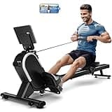 Rowing Machine, MOSUNY Magnetic Rowing Machines for Home 350 LB Weight Capacity, 16 Levels Resistance Row Machine with Dual Slide Rail, Bluetooth, App Compatible 2025