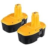2Pack DC9096 18V 4.6Ah Replacement for Dewalt Battery Compatible with Dewalt 18V Battery DC9098 DC9099 DC970 DW9095 DW9096 DW9098 DW9099 DE9095 DE9096 DE9098 Cordless Power Tools