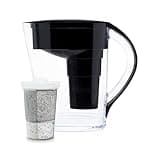 Santevia MINA Alkaline Water Filter Pitcher | 9-Cup at Water Filter System That Adds Minerals and Makes Alkaline Water | Chlorine and Lead Water Filter | American Filtration Media