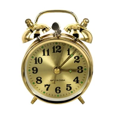 CookiBlend Vintage Alarm Clock, Manual Wind Up Loud Alarm Bell Clock Mechanical Gold Clock for Bedrooms Living Room