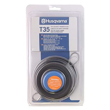 Husqvarna 537388101 Universal T35 Tap Advance Straight Shaft String Trimmer Head, Prewound with .095-Inch Line, Blue/Black, Gifts for Men