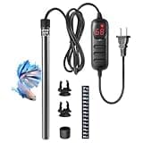 HITOP Compact Submersible Aquarium Heater - 200W Digital Heater for Fish Tank Turtle Tank 25-50 Gallon, Saltwater and Fresh Water with Temperature Controller