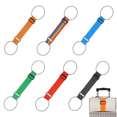 6PCS Luggage Straps for Suitcase, Adjustable Elastic Luggage Connector Straps, Multi-Functional Durable Travel Packing Straps for Securing Bags, Backpacks & Accessories