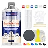 Porcelain Granite Marble Countertop Repair Kit – Fix Chips, Cracks, Scratches & Reattach Missing Pieces, Stone Quartz Surface Repair for Chipped Edges and Corners