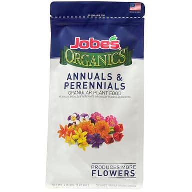 Jobe’s Organics Granular Fertilizer, Organic Fertilizer for Geraniums, Hibiscus, Daisies, and Other Perennial and Annual Plants, 4 lbs Bag