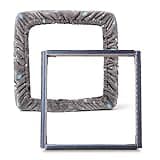 ICZW Gripper Strip Frame Punch Needle Rug Hooking Frame with Frame Cover 19.6" x 19.6" (Gray)