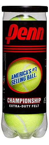 Penn Championship Extra Duty Felt Tennis Balls - 6 Cans, 18 Balls, Yellow
