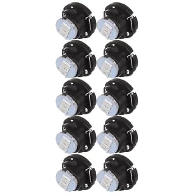 cciyu QTY(10) Green T5/T4.7 Neo Wedge 3 SMD Led Bulbs Instrument Cluster A/C LED Ligh Dash Base Light Lamps 12V