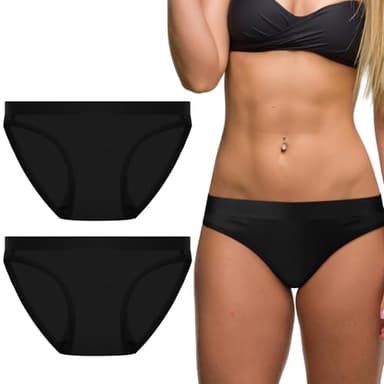 Yearntown 2 Pcs Tucking Hiding Bikini Panties for Transgender MTF Secure Compression Gaff Shaping Panties for Those Who Tuck(Black,L)