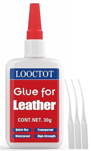 LOOCTOT 30g Leather Glue,Adhesive for Purses,Sofas and Furniture,Leathercraft;Super Instant Glue Bonding Between Leathers,Quick-Dry Waterproof Clear