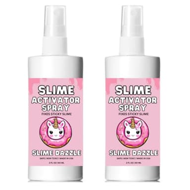 Slime Activator Spray 2 Fl Oz x 2 Pack Fix Sticky Slime Made in USA Slime Dazzle