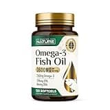Omega 3 Fish Oil Supplement – 3600mg Fish Oil with EPA & DHA Omega-3 Fatty Acids from Sustainably Sourced Wild Caught Sardines - Heart & Brain Health Support - Non-GMO - 120 Softgels