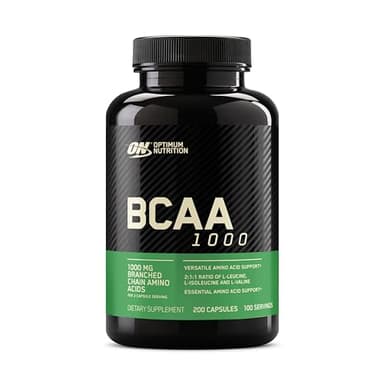Optimum Nutrition Instantized BCAA Branched Chain Essential Amino Acids Capsules, 1000mg, 200 Count