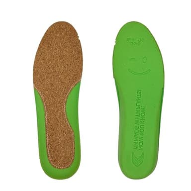 Cork Insoles for Men & Women – Arch Support Bio-Foam Shoe Inserts, Washable Orthotic Cushion Insoles for Sneakers & Work Shoes（M10-290）
