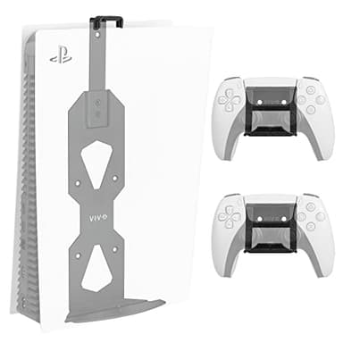 VIVO Steel Wall Mount Bracket Designed for PS5 Gaming Console, Vertical Display for PlayStation 5, Open Design, Black, MOUNT-PS5B