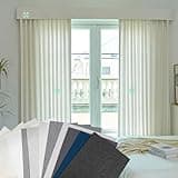 Yoolax Motorized Curtain Electric Curtain Rods & Texture Thermal Insulated Drapes Smart Curtain Compatible with Alexa and Google Home Customized, Fabric Sample (Dark Color)