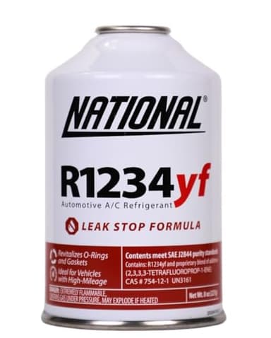 R1234yf (1) Replacement Compatible Automotive ac REFRIGERENT 8 oz + Leak Stop Formula-Can has self Sealed Valve for Easy use-Made in The USA. Freons Best Producer