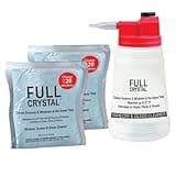 Full Crystal Kit - Bottle, Lid with Hose Attachment, and Two 4 oz. Crystal Powder Exterior Window Cleaner Packets for Glass and Screens (Cleans Up to 40 Windows)