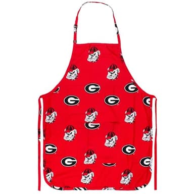 College Covers Everything Comfy Georgia Bulldogs Tailgating or Grilling Apron With 9" Pocket, Fully Adjustable