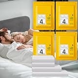Disposable Bed Sheets for Travel, Portable Disposable Bedding Set with Bed Sheet*1/Quilt Cover*1/Pillowcases*2 Disposable Bed Sheets King Size for Travel Business Trip Camping Hotel (4PCS - 4PACK)