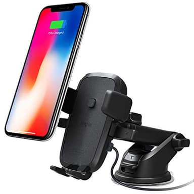 iOttie Easy One Touch Wireless Qi Fast Charge Car Mount Kit, Fast Charge: Samsung Galaxy S10 S9 Plus S8 S7 Edge Note 8 5, Standard Charge: IPhone X 8 Plus & Qi Enabled Devices, + Dual Car Charger