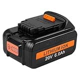 Labtec 1 Pack DCB206 20V 6Ah Lithium Battery Replacement for DeWalt