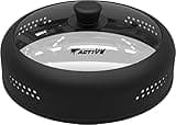 Microwave Cover for Food, Silicone and Glass Splatter Guard Lid for 6–7–8–9-10-10.5 inch Plates & Bowls. By EZY ACTIVE