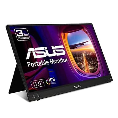ASUS ZenScreen 15.6 Inch Portable Monitor - 1080P, Full HD, IPS, USB Type-C, Eye Care, Kickstand, for Laptop, PC, Phone, Console, Anti-Glare Surface, 3-Year Warranty - MB16ACV