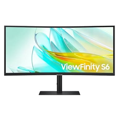 Samsung 34” ViewFinity S65UC, Ultra-WQHD, 100Hz, AMD FreeSync™ HDR10, KVM Switch Built in Speakers with USB-C Curved Monitor, LS34C654UANXGO, 2025