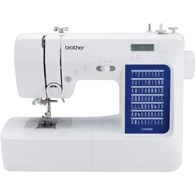 Brother CS7000X Computerized Sewing and Quilting Machine, 70 Built-in Stitches, LCD Display, Wide Table, 10 Included Feet, White