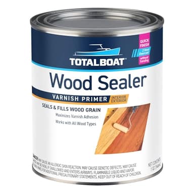 TotalBoat Wood Sealer - Marine Grade Sanding Sealer and Pre Varnish Primer for Boats and Wood (Quart)