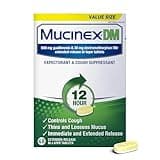 Mucinex DM 12Hr Chest Congestion & Cough Medicine For Adults, Cold And Cough Medicine for Excess Mucus Relief, 600 mg Guaifenesin & 30 mg Dextromethorphan HBr, 68 Bi-Layer Tablets