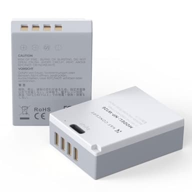 K&F CONCEPT 2-Pack NP-W126 Battery, USB C NP-W126S XT30III Battery Compatible with Fujifilm X100vi, X100V, XM5, XE5, XT30II, XT30, X Half, XS10, XT20, XE4, A5 Cameras