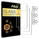 Ailun 3 Pack Screen Protector for iPhone 14 Pro Max [6.7 inch] + 3 Pack Camera Lens Protector,Sensor Protection,Dynamic Island Compatible,Case Friendly Tempered Glass Film,[9H Hardness] - HD