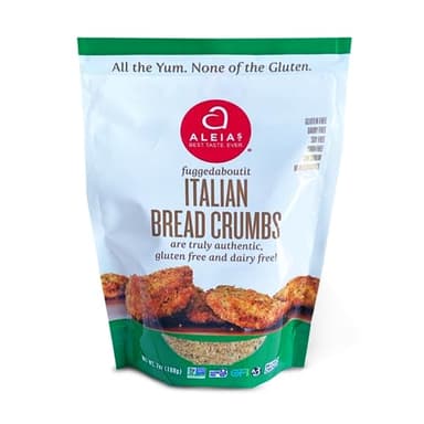 Aleia’s Gluten Free Italian Bread Crumbs – 7 oz (1 Pack) – Savory Breading for GlutenFree Recipes – Dairy Free, Kosher, Low Sodium, Non-GMO