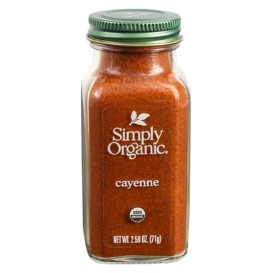 Simply Organic Cayenne Pepper, 2.89 Ounce, Pure, Organic Cayenne Peppers, No GMO's, Kosher Certified (Pack of 2)