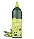 Graza Sizzle Extra Virgin Olive Oil, Cooking Oil - High Polyphenol Peak Harvest EVOO Cooking Oil in a Squeeze Bottle - Single Origin Olive Oils from Spain - 25.3 Fl Oz (750ml)