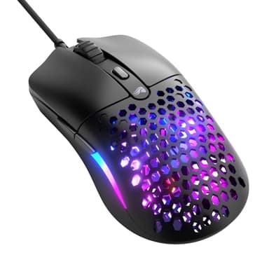 GLORIOUS Model O Eternal Ultralight RGB Gaming Mouse - Wired - 55g Lightweight - Customizable RGB Lighting - 6 Programmable Buttons - Symmetrical Design - 12K DPI Optical Sensor - PC/Mac - Black