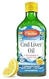 Carlson - Cod Liver Oil, 1100 mg Omega-3s, Liquid Fish Oil Supplement, Wild-Caught Norwegian Arctic, Sustainably Sourced Nordic Liquid, Lemon, 250 ml