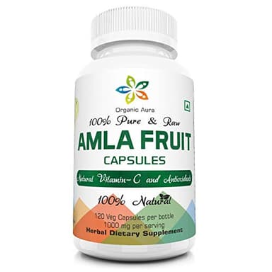 AMLA Capsules. 1000mg per Serving, 120 Veg Capsules. Raw Green Whole Superfood. All Natural, Fresh and Original. No GMO and Gluten Free.