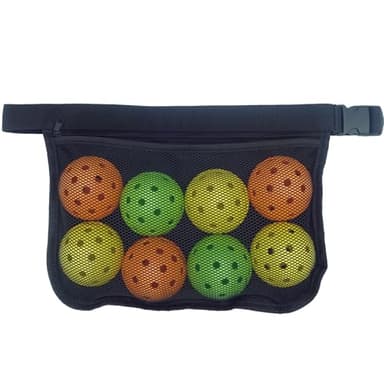 Tannius Adjustable Pickleball & Tennis Ball Holder Waist Pouch - Mesh Hip Bag Carrier for Men, Women, Teens - Holds 8-10 Balls, Versatile Accessories & Gifts