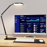 LED Desk Lamp for Home Office, Desk Light for Video Call, 3 Color Temperature 10 Brightness Computer Light, Dimmable Led Desk Light with Memory & Timer Func, Metal Swing Arm Architect Desk Lamp