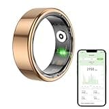 JHYLJSH 2025 New Smart Ring Health Tracker for Women Men, IP68 Waterpfoor Heart Rate Oximetry Sleep Tracking, Workout Monitor, Heart Activity Tracking, Shake to Capture Photo(8#/Circum 56.9mm)
