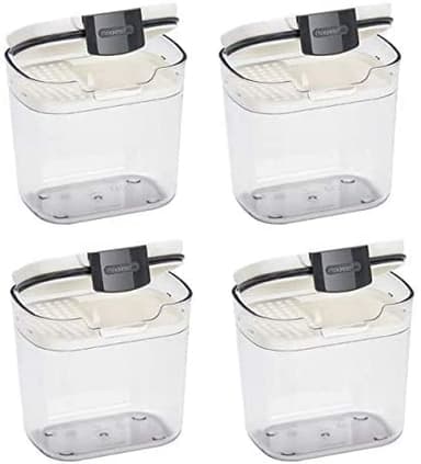 Progressive International Prepworks ProKeeper Kitchen Clear Food Baker's Kitchen Storage Organization Canister Set (Mini Multipurpose 1.5-Cup) (4-Piece)