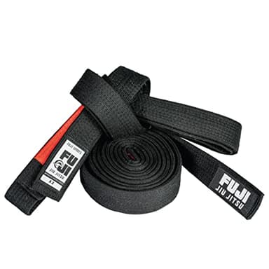 FUJI Premium Pearl Weave BJJ Belt, Jiu Jitsu Black Belt, A2