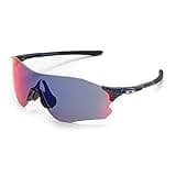 Oakley Men's OO9313 EVZero Path Low Bridge Fit Rectangular Sunglasses, Planet X/Positive Red Iridium, 38 mm