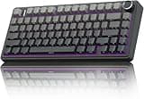 AULA F75 Pro Wireless Mechanical Keyboard,75% Gasket Hot Swappable Custom Keyboard,RGB Backlit,Pre-lubed Reaper Switches,Side Printed PBT Keycaps,2.4GHz/USB-C/BT5.0 Mechanical Gaming Keyboards