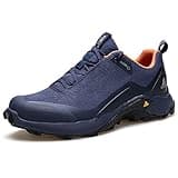 HUMTTO Men's All-Terrain Waterproof Hiking Shoes Lightweight Breathable Trekking Trails Shoes Anti Slip Outdoor Shoes 11 Navy Blue