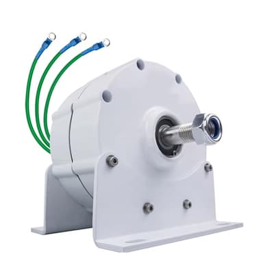 HENGJINGTR High Power 16000W Permanent Magnet Generator, Low RPM 12V-220V Single Phase 3Phase AC Alternators Gearless for Hydro Wind Turbines (with Base),220V