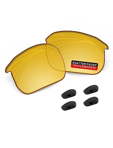 iLikeo PRO+ Polycarbonate Non-Polarized Replacement Lenses & Nose Pads for BOSE Tempo BMD0011 Sunglasses - Night Vision Yellow